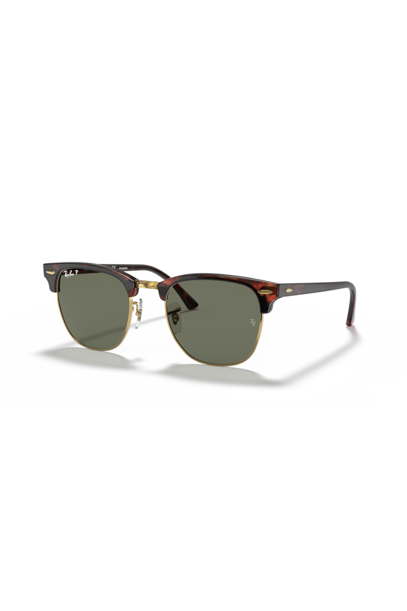 Ray Ban Clubmaster Classic in Red Havana with Green Externally Treat Blue Ox Boutique