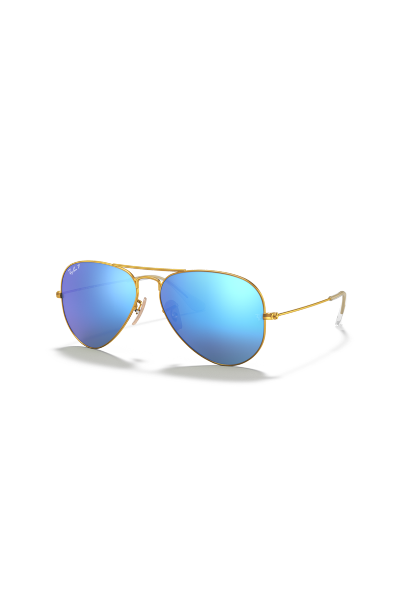 Gold mirrored ray bans best sale