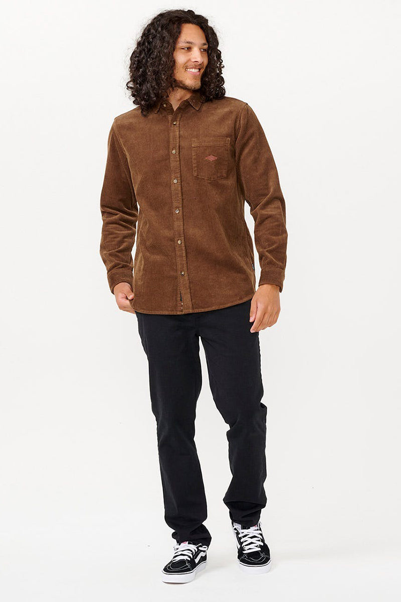 Rip Curl - Classic Surf Cord Long Sleeve Shirt in Dusted Chocolate