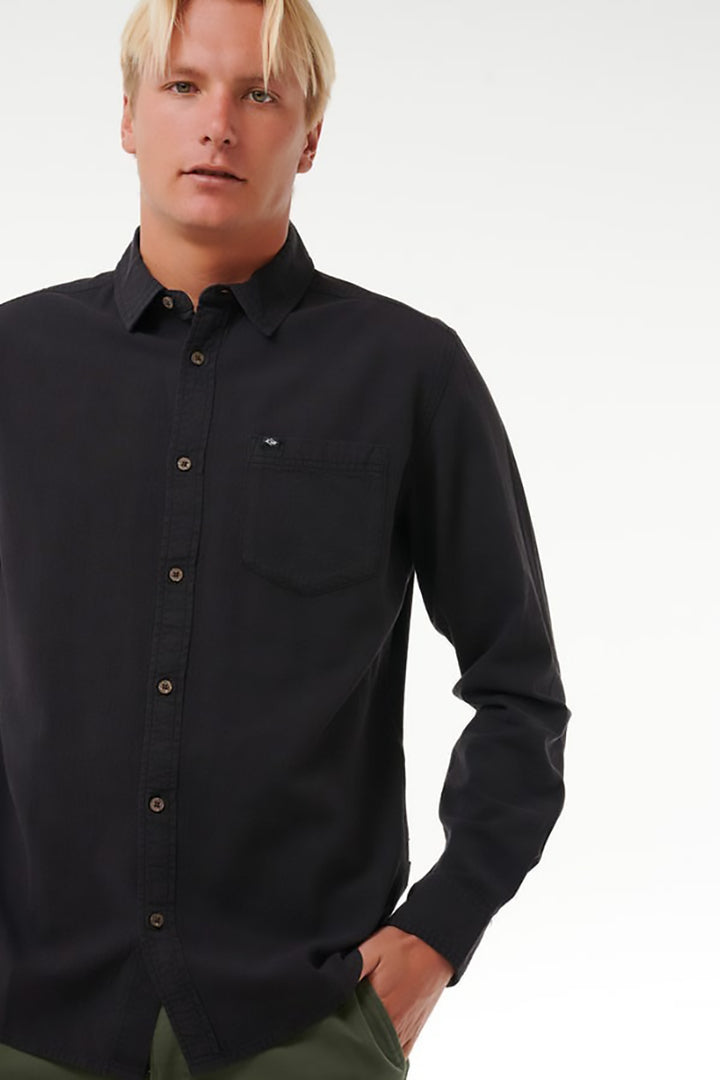 Rip Curl - Classic Surf Washed Long Sleeve Shirt in Black