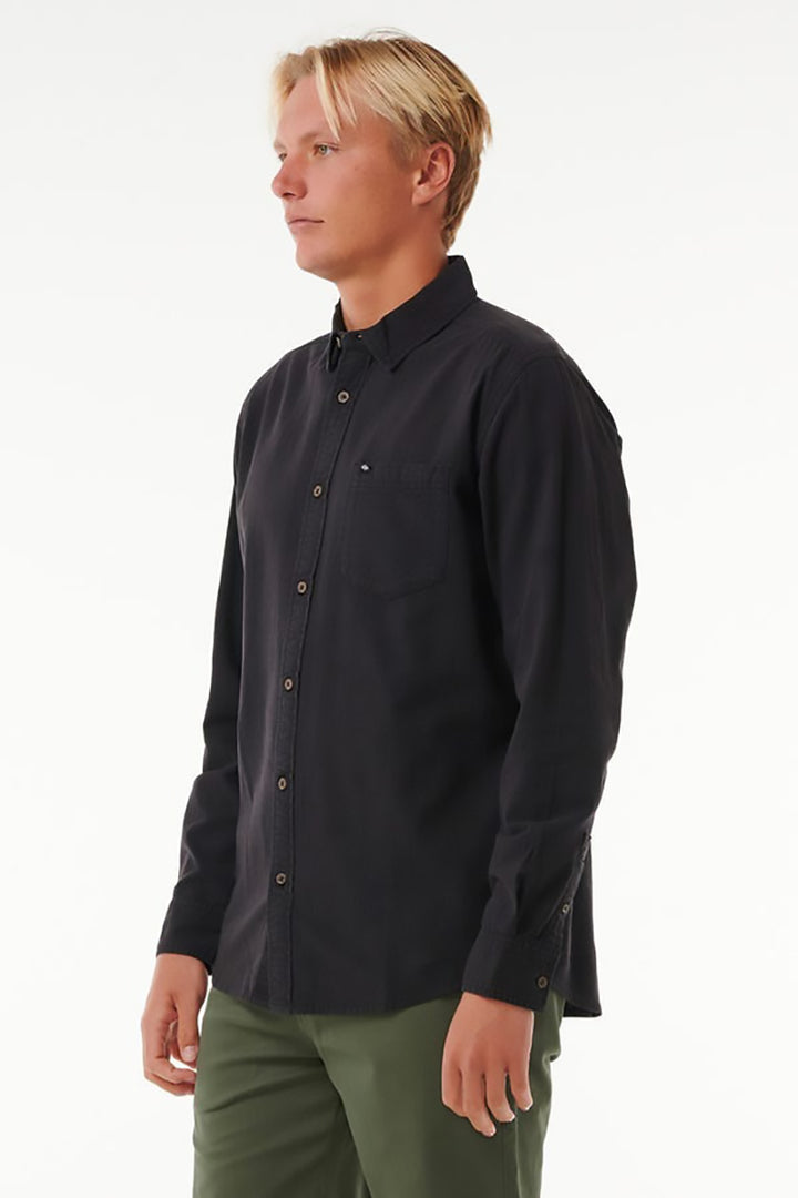 Rip Curl - Classic Surf Washed Long Sleeve Shirt in Black