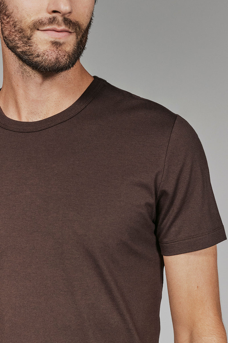 7DIAMONDS - Modal Crew Neck Tee in Coffee