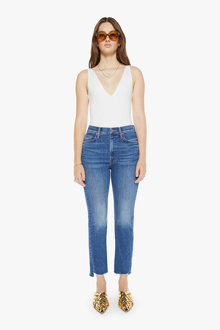 Mother Denim - High Waisted Rider Ankle Step Fray in Over The Top