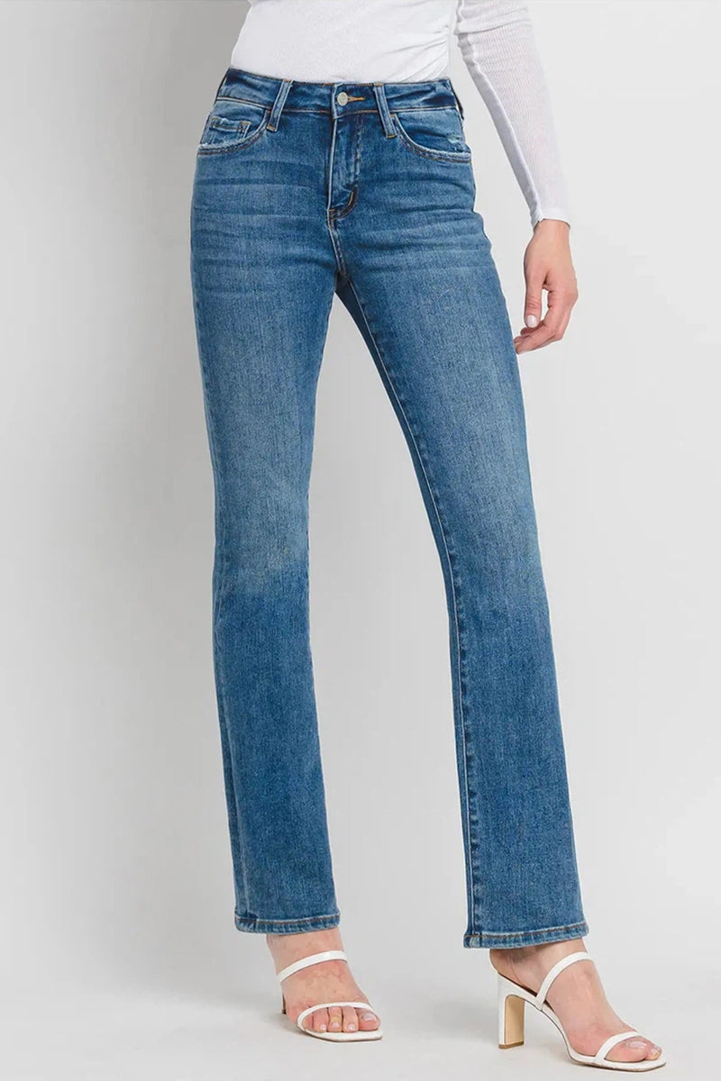 VERVET by Flying Monkey - Skylar - High Rise Boot Cut Jeans in Shining