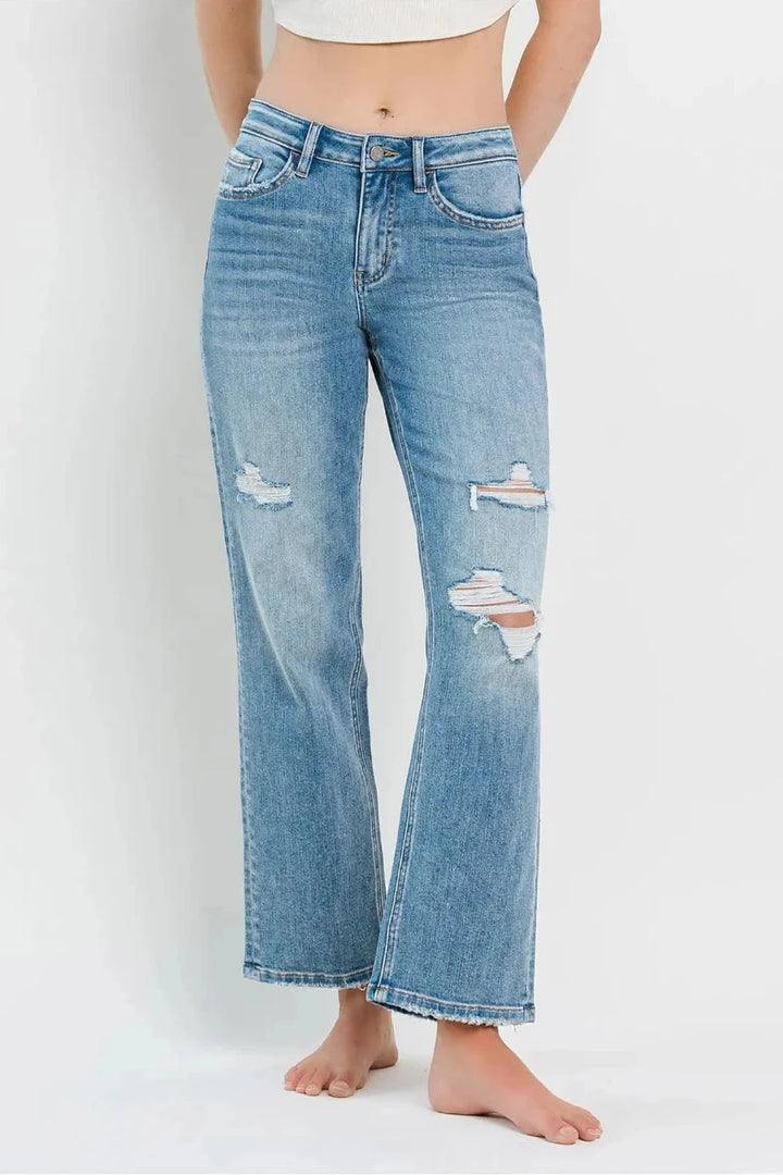 VERVET by Flying Monkey - Kendall High Rise Dad Jeans in Joysome