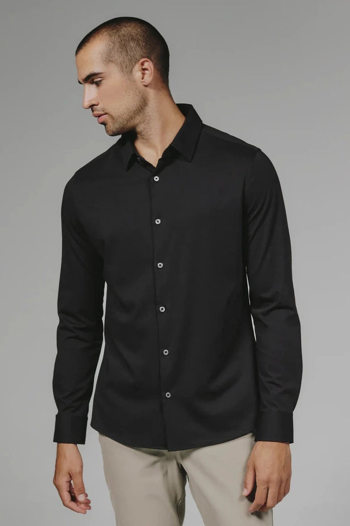 7DIAMONDS - Girona Long Sleeve Shirt in Black