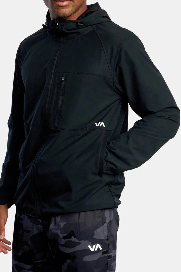 RVCA - Yogger Zip-Up Hooded Jacket II in Black