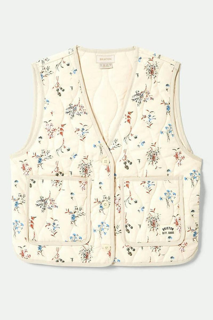 Brixton - Field Floral Quilted Vest in Whitecap/Hazelnut/Ditsy Floral