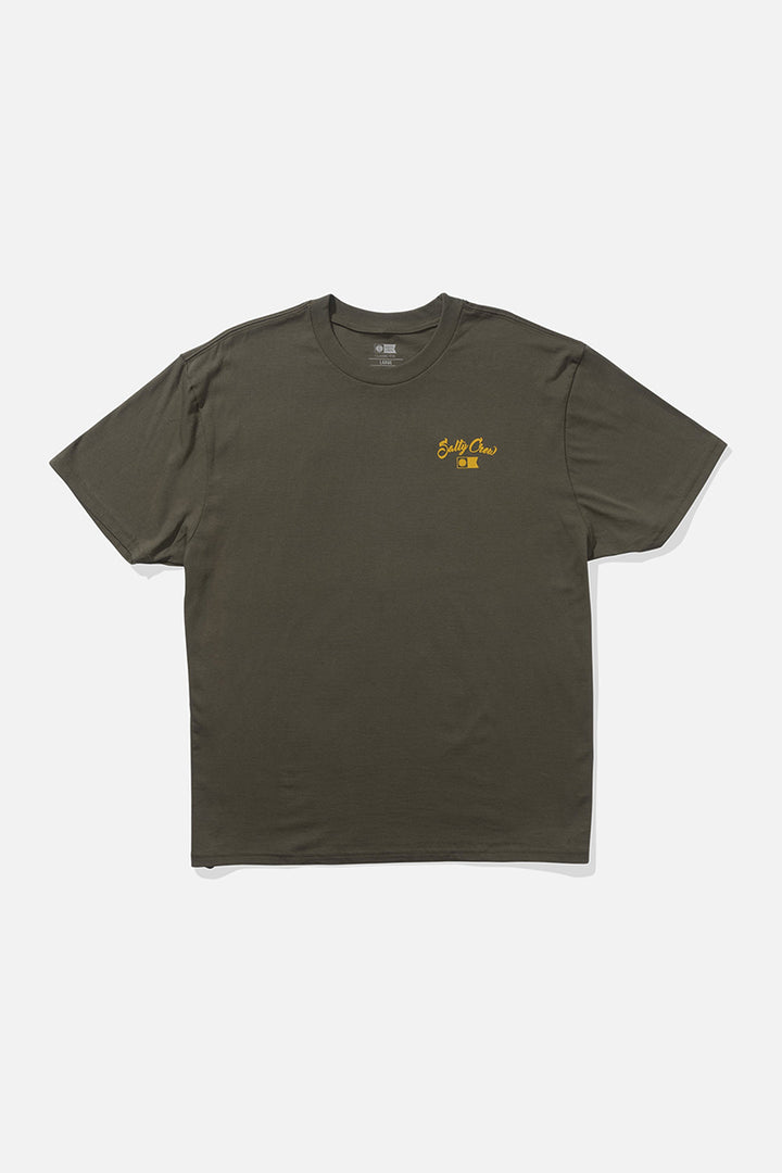 Salty Crew - Red Fish Tee in Dusty Olive