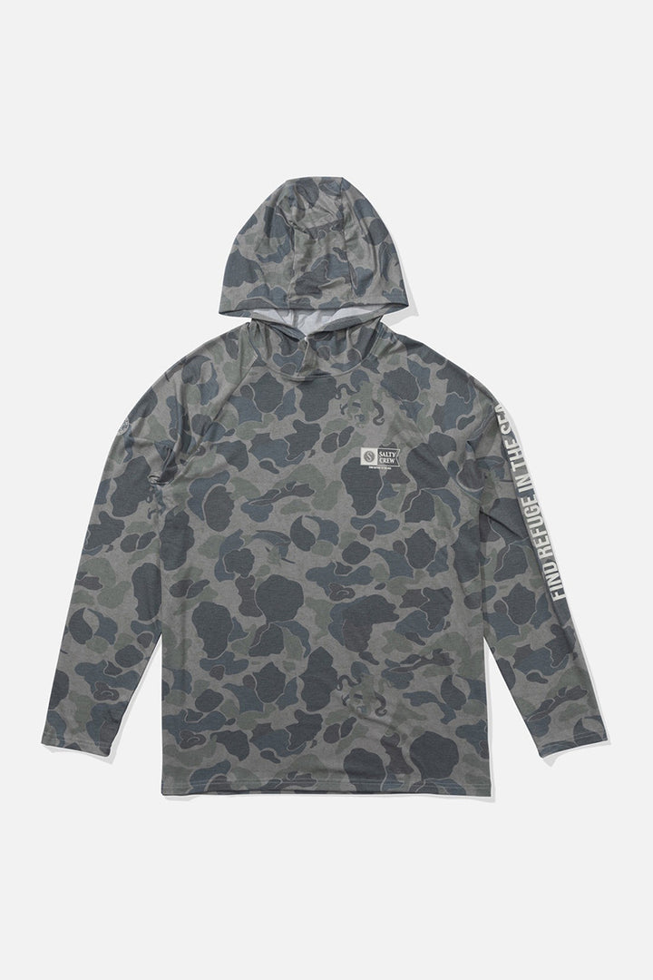 Salty Crew - Mariner Lite UV Hoddie Sunshirt in Sand Camo