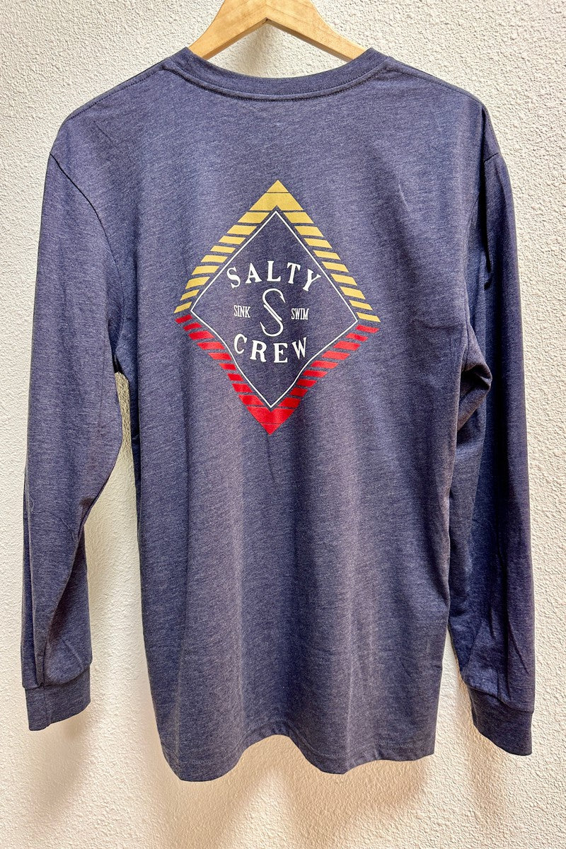 Salty Crew - Faded Premium Long Sleeve Tee in Navy Heather