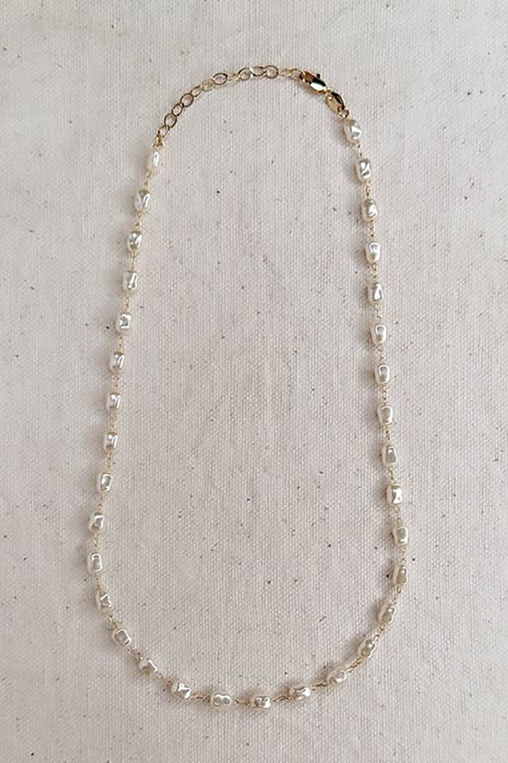 GoldFi - Baroque Pearl Necklace in Gold - 16in