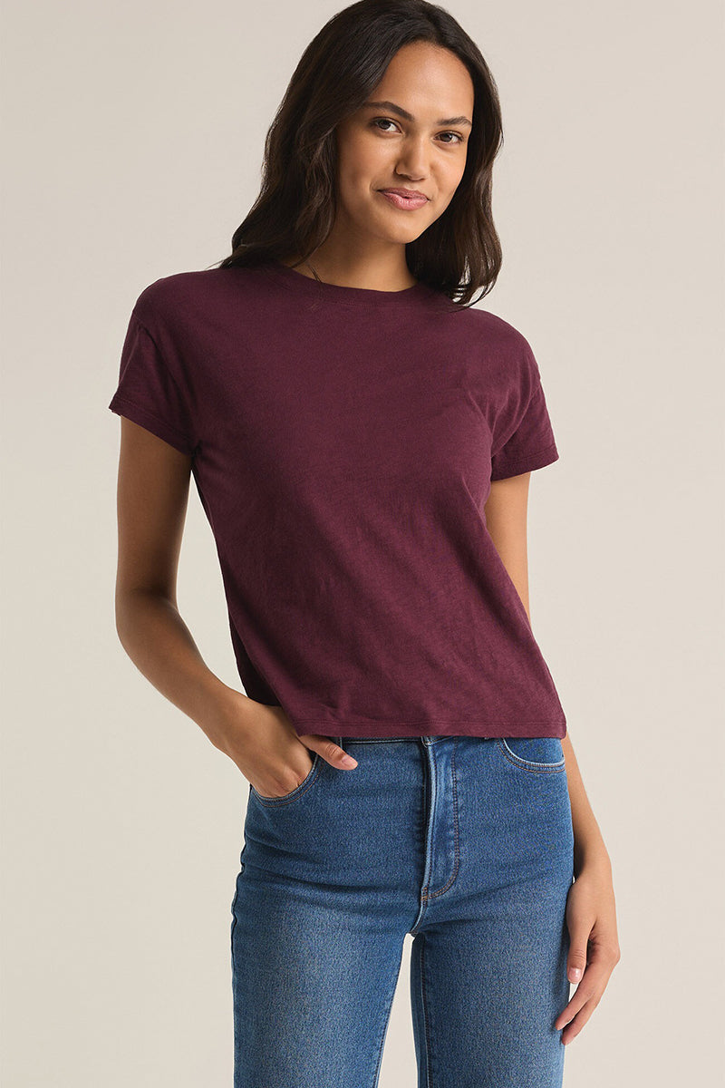 Z Supply - Modern Slub Tee in Berry Wine