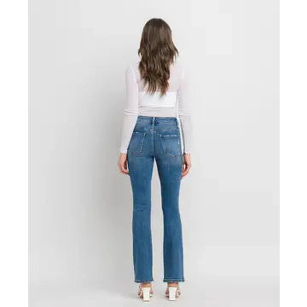 VERVET by Flying Monkey - Skylar - High Rise Boot Cut Jeans in Shining