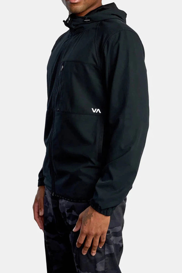 RVCA - Yogger Zip-Up Hooded Jacket II in Black