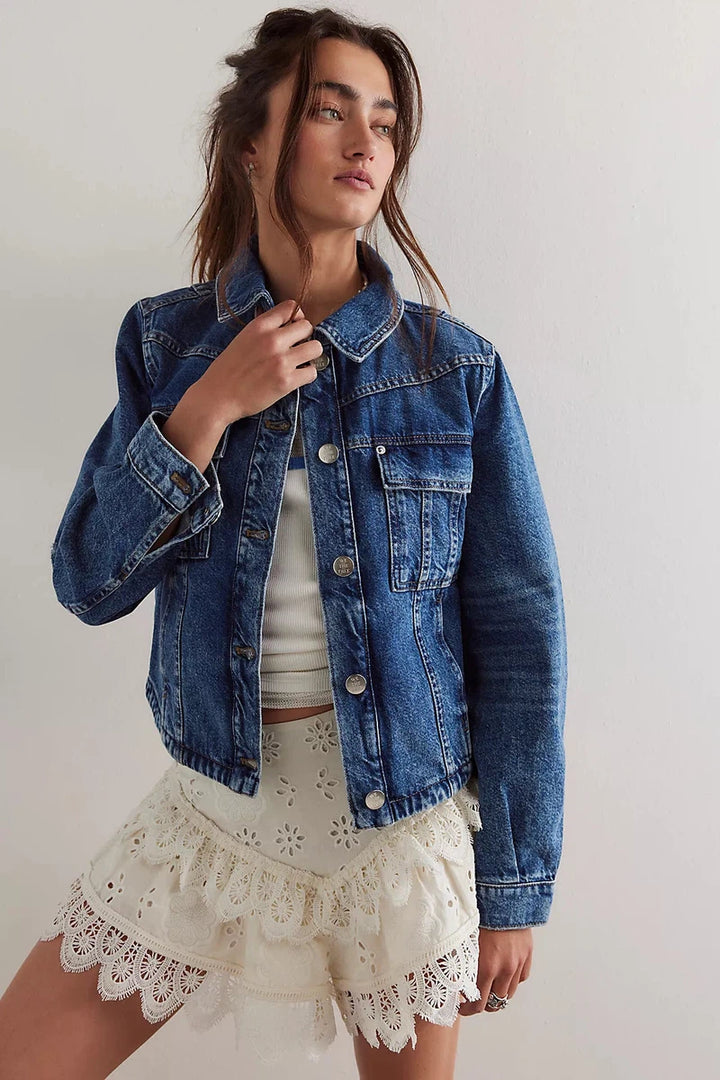 Free People - Jade Denim Jacket in High Dive