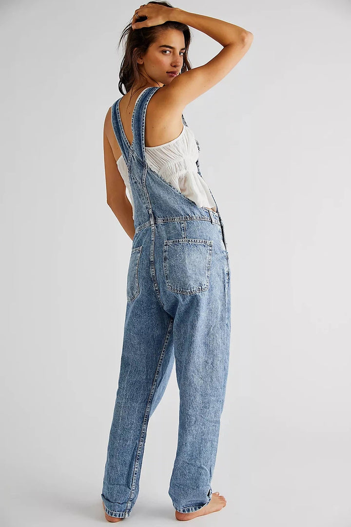 Free People - We The Free Ziggy Denim Overall in Powder Blue