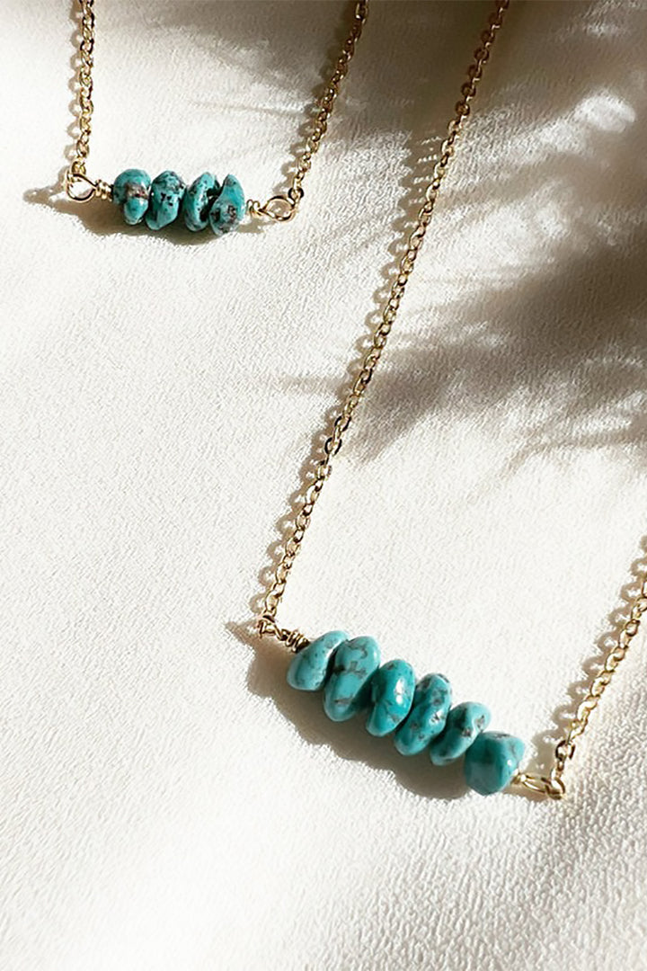 In Situ Jewelry - Mama/ Mini Turquoise Necklace Set in Gold