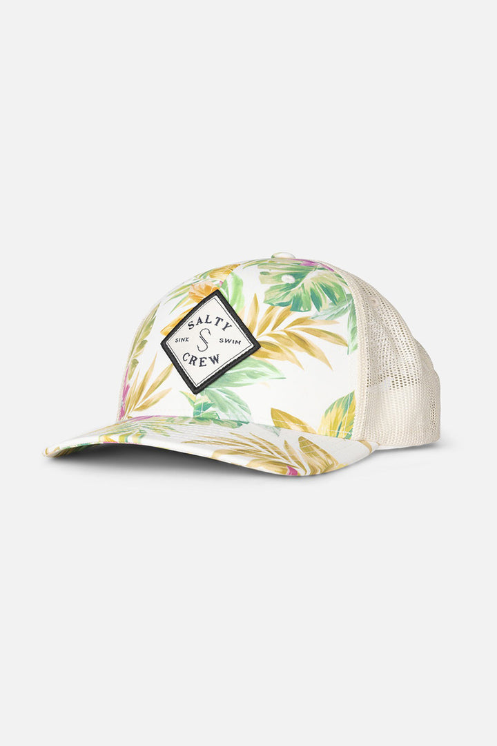 Salty Crew - Sealine Retro Trucker Hat in Off White