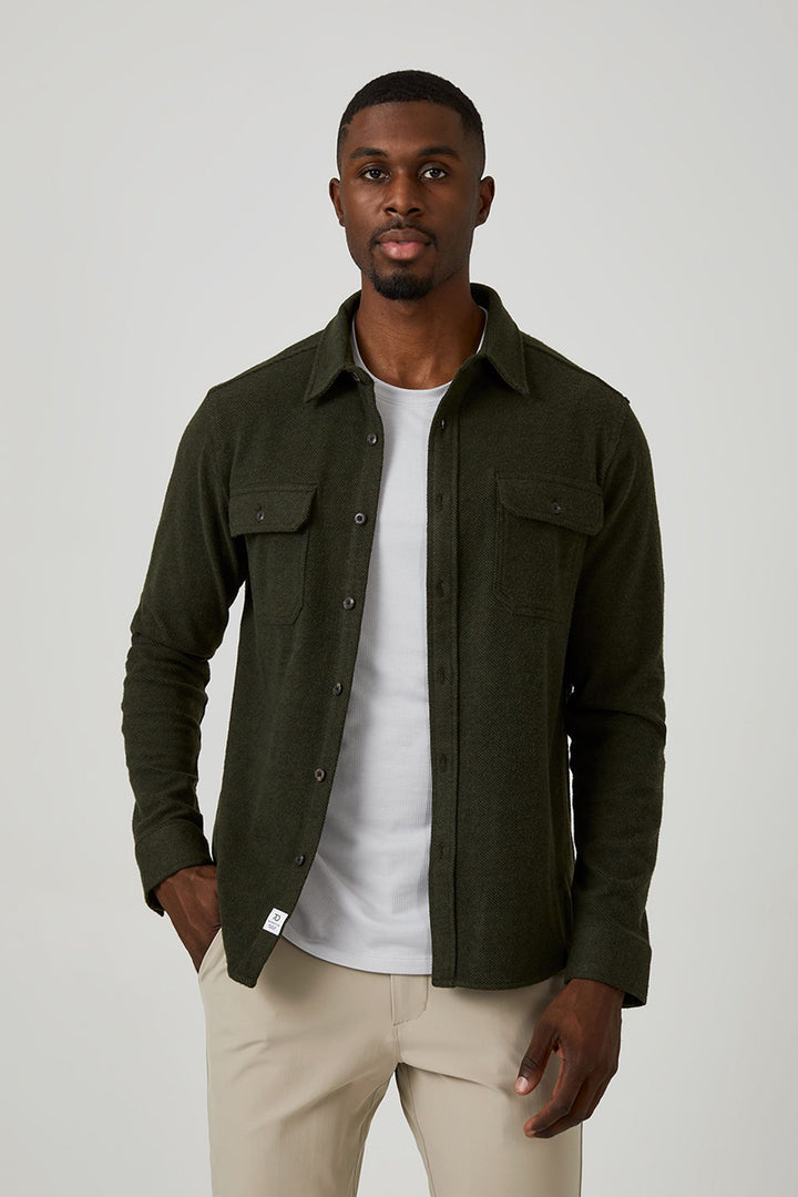 7DIAMONDS - Generation™ Solid Shirt in Dark Khaki