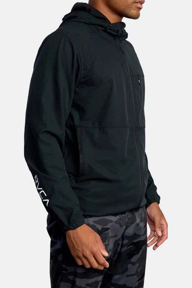 RVCA - Yogger Zip-Up Hooded Jacket II in Black