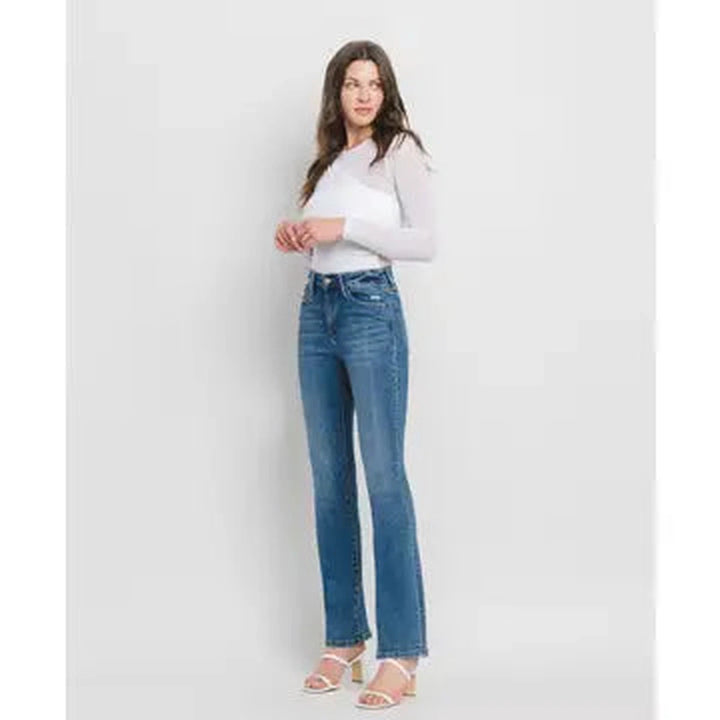 VERVET by Flying Monkey - Skylar - High Rise Boot Cut Jeans in Shining