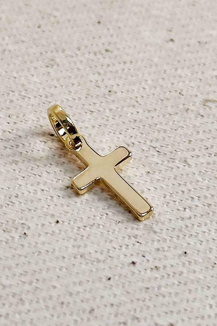 GoldFi - Mini Polished Cross Pendant in Gold