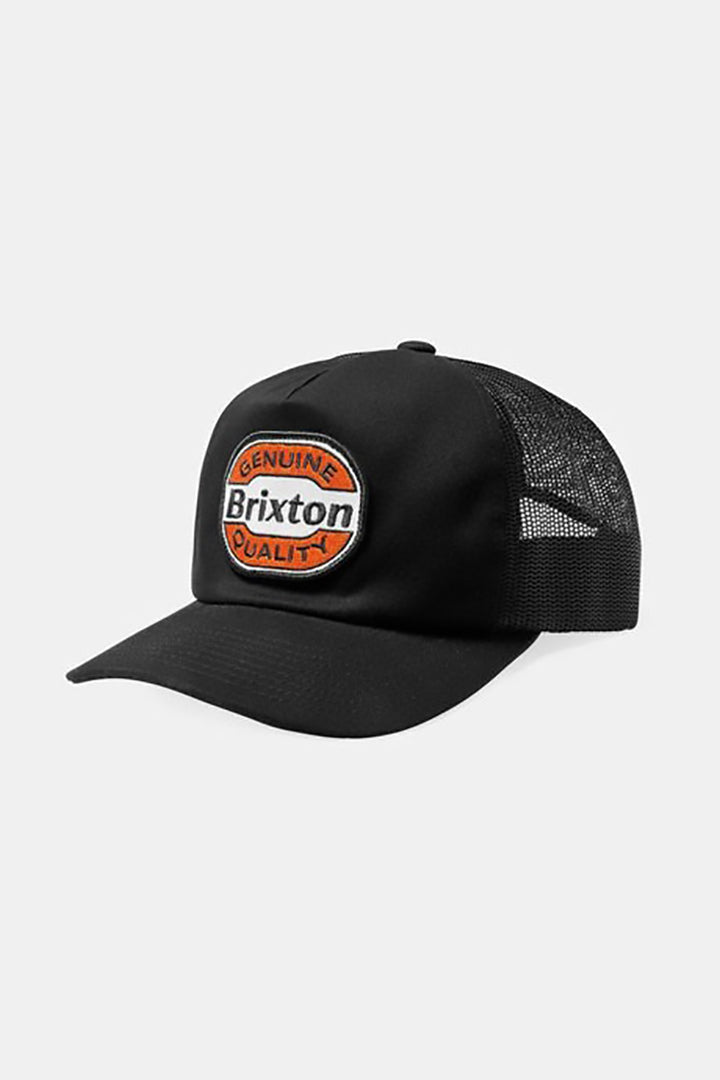 Brixton - Keaton Netplus Trucker Hat in Black/Black