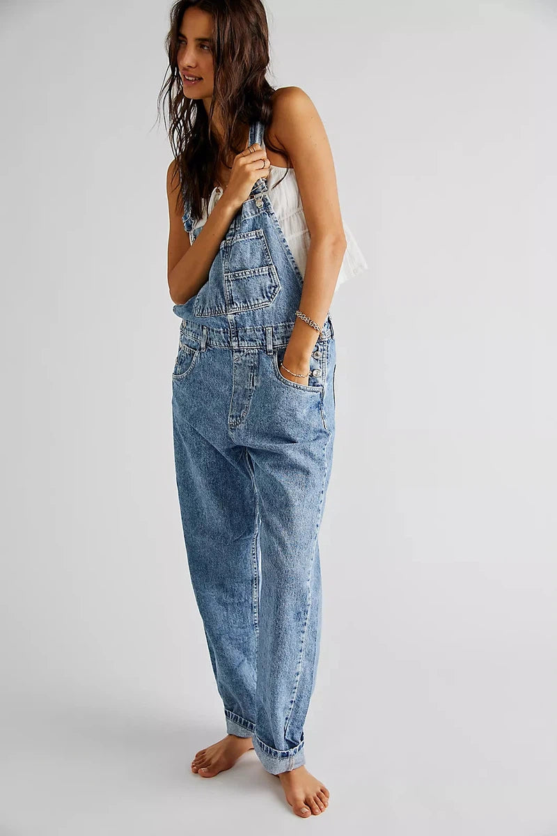 Free People - We The Free Ziggy Denim Overall in Powder Blue