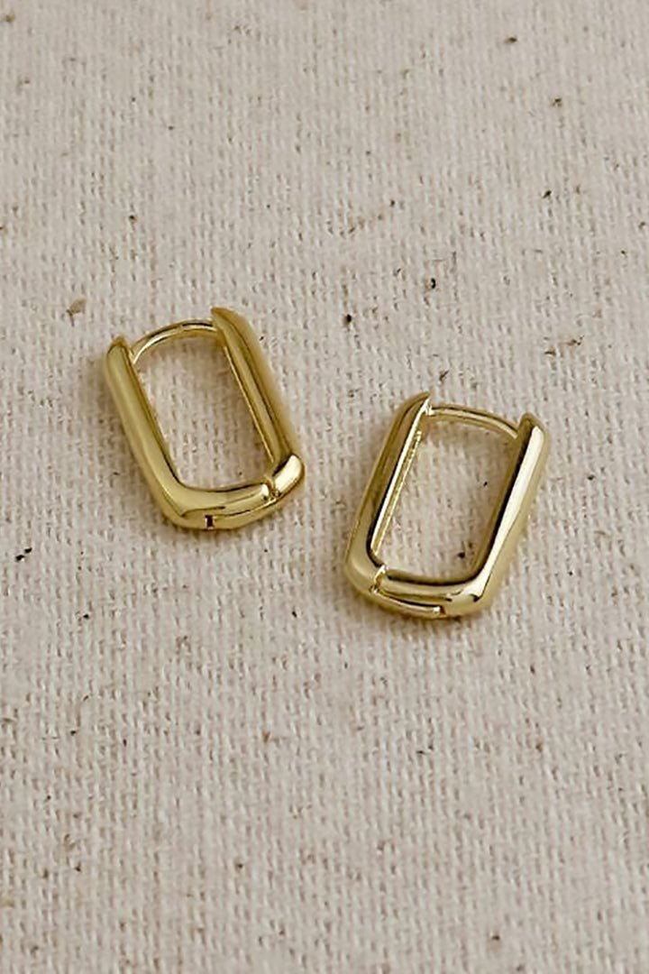 GoldFi - Oblong Hoop Earrings in Gold - 15mm