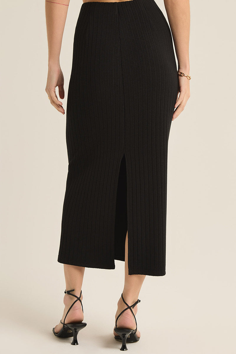 Z Supply - Louisa Rib Midi Skirt in Black