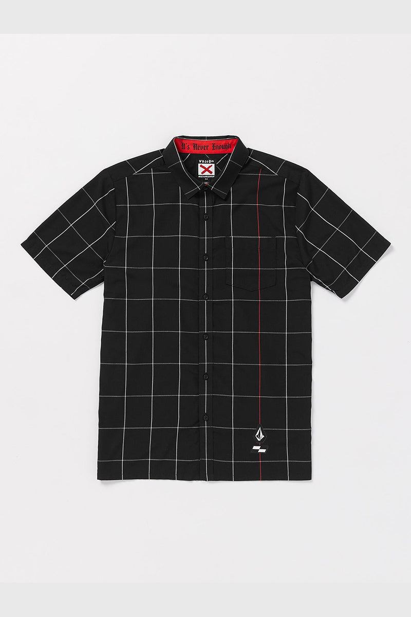 Volcom - Schroff X Volcom Plaid Short Sleeve Shirt in Black