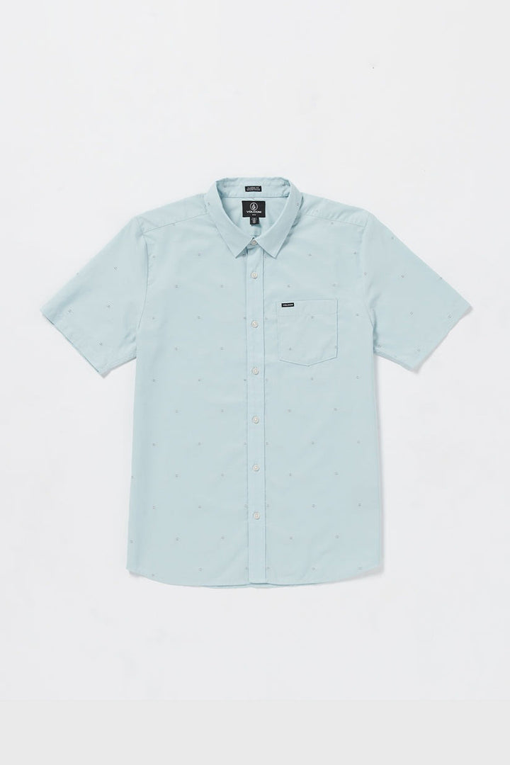 Volcom - Bankstone Woven Short Sleeve Shirt in Road Sky