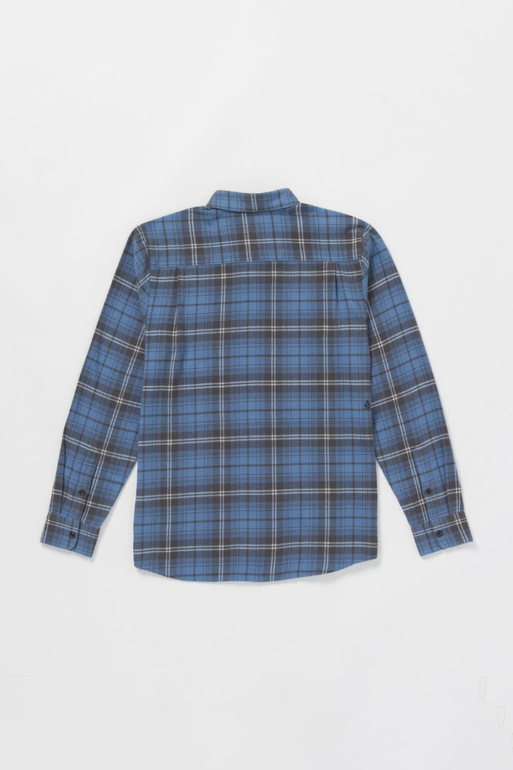 Volcom - Caden Plaid Long Sleeve Shirt in Blueberry