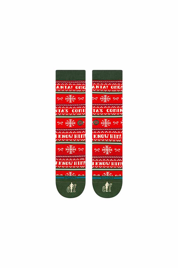 Stance - Elf I Know Him Stance Crew Socks in Red