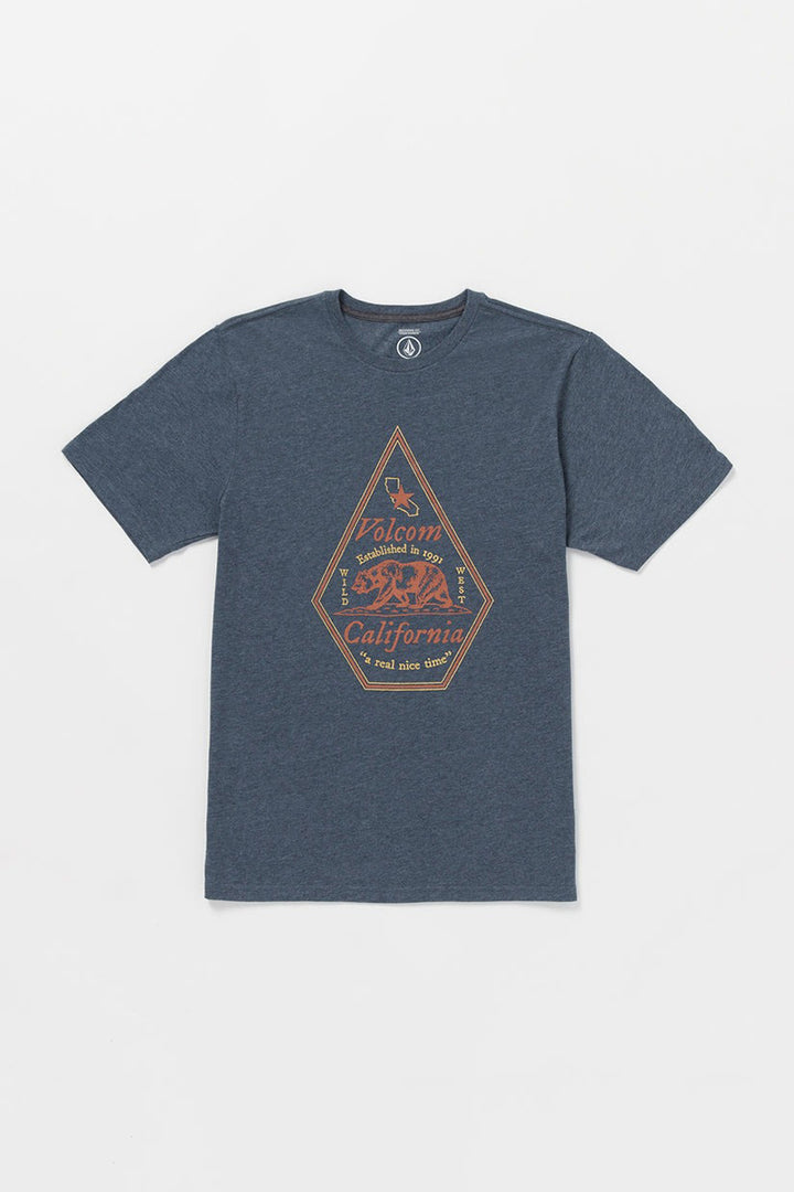 Volcom - Calinice Time Short Sleeve Tee in Navy Heather