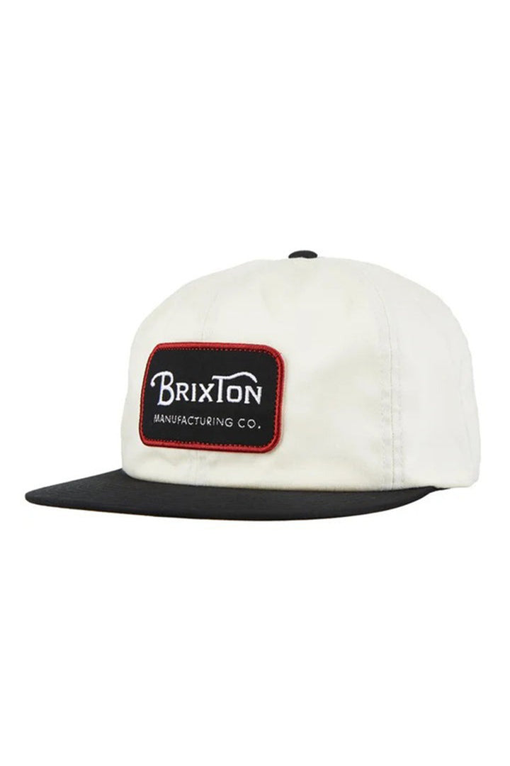 Brixton - Grade Snapback in Off White/Black