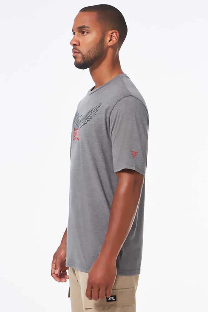 Oakley - Standard Issue Oakley Eagle Tab Tee in Athletic Heather Gray