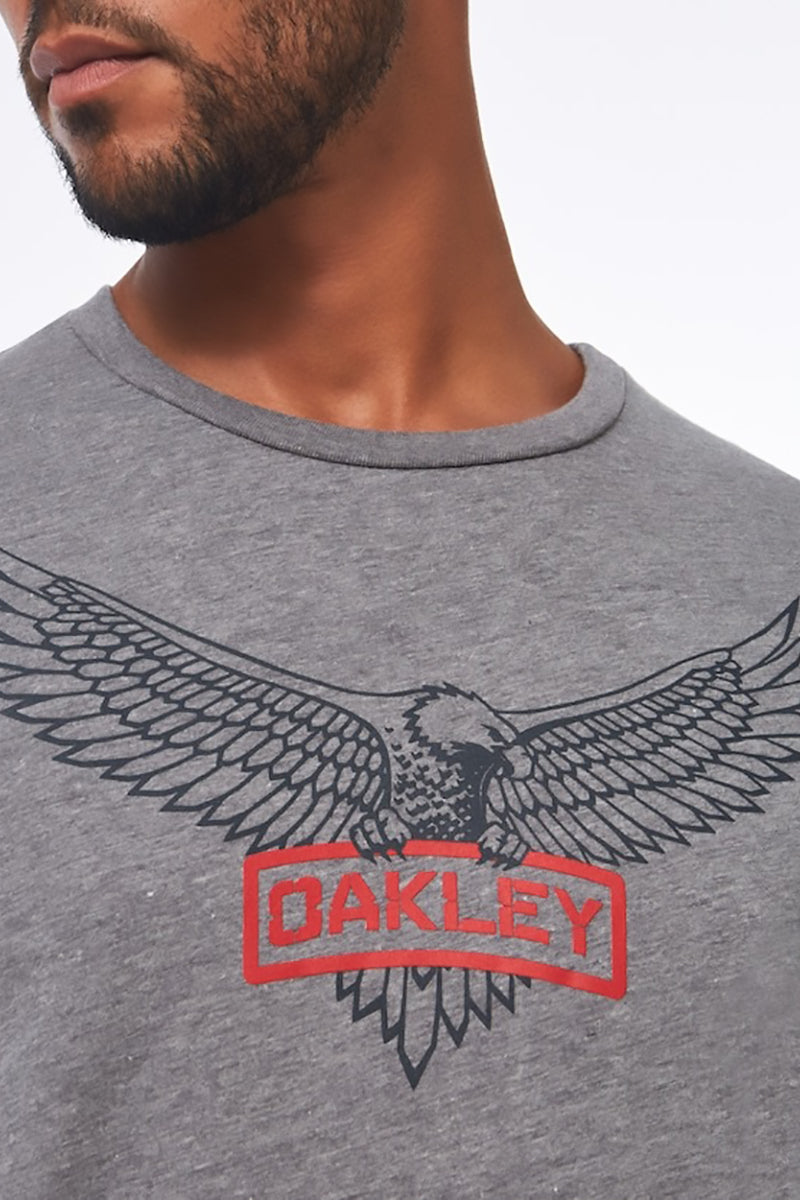 Oakley - Standard Issue Oakley Eagle Tab Tee in Athletic Heather Gray