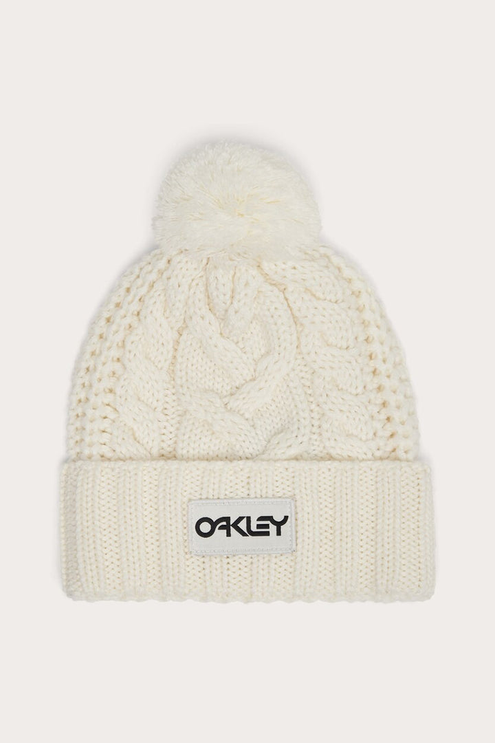 Oakley - Harper Pom Beanie in Arctic White/Blackout