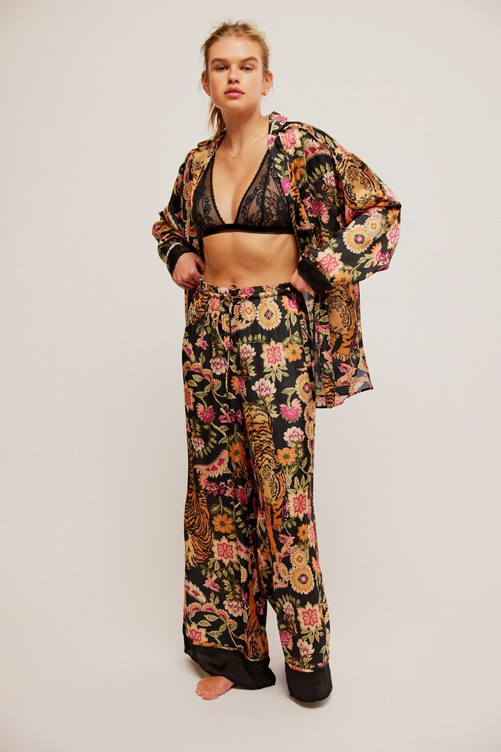 Free People - Dreamy Days Pajama Set in Iron Combo