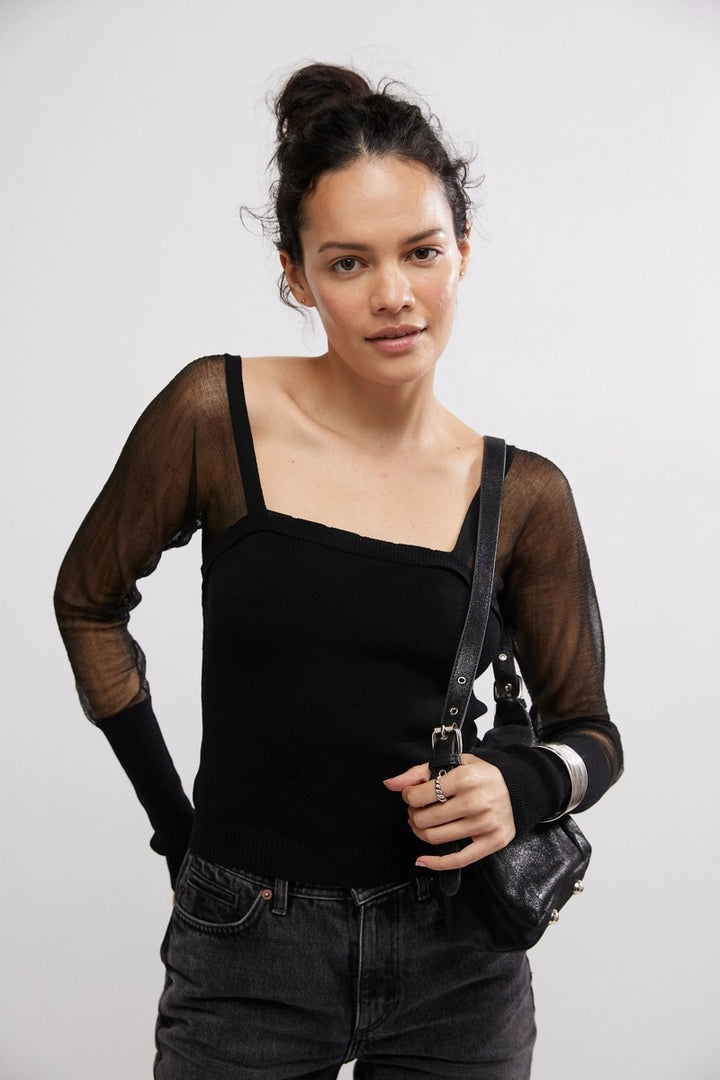 Free People - Night After Night Long Sleeve in Black