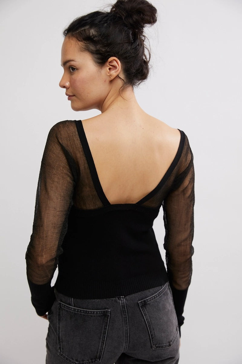 Free People - Night After Night Long Sleeve in Black