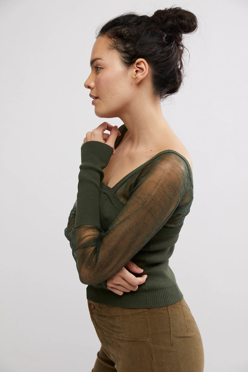 Free People - Night After Night Long Sleeve in Emerald