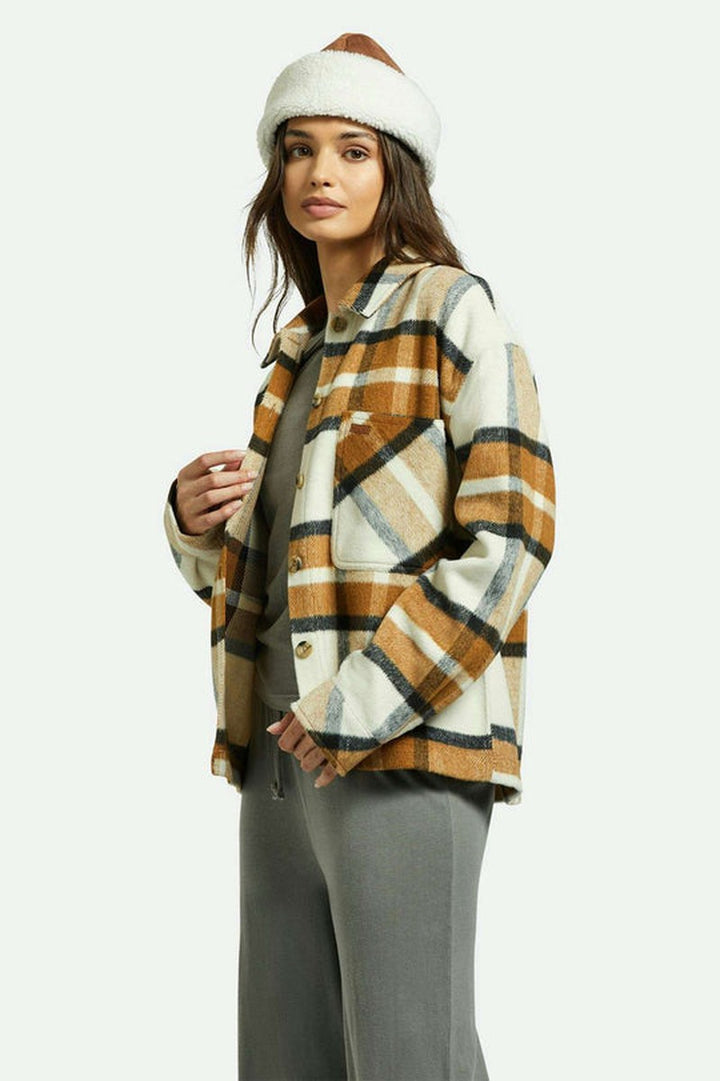 Brixton - Bowery Women's Soft Brushed Flannel in Washed Copper