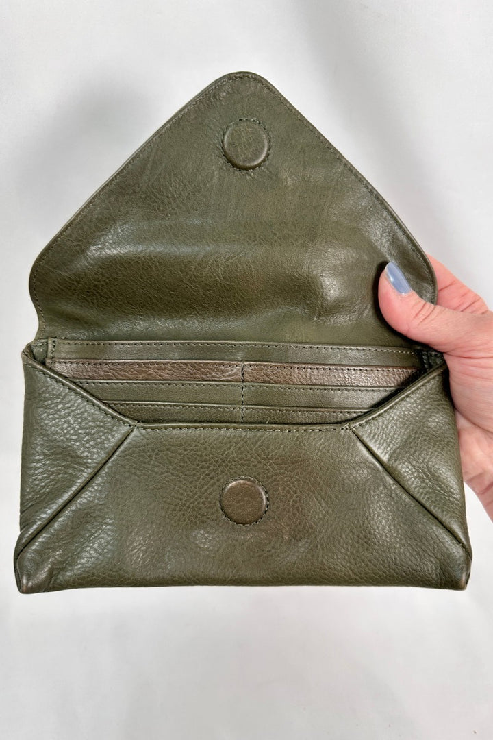 Rock Paper Scissors - "Bella" Envelope Clutch Wallet in Olive