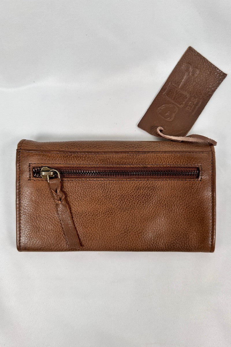 Rock Paper Scissors - "Pound" Snap Clutch Wallet in Brown