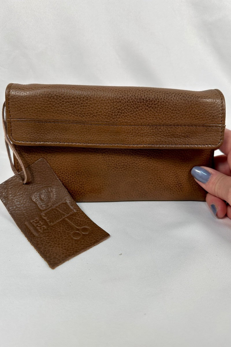 Rock Paper Scissors - "Pound" Snap Clutch Wallet in Brown