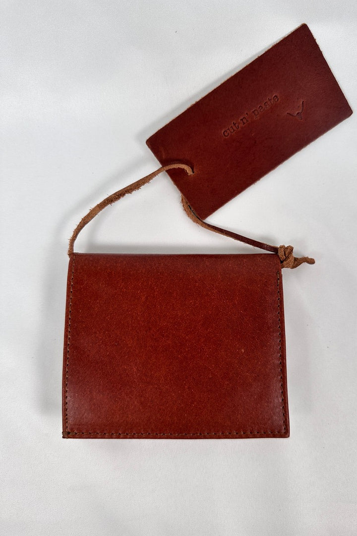 Cut n' Paste - "Hawk" Slim Card Wallet in Cognac