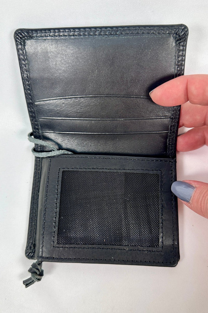 Cut n' Paste - "El" L Shaped Slim Wallet in Black